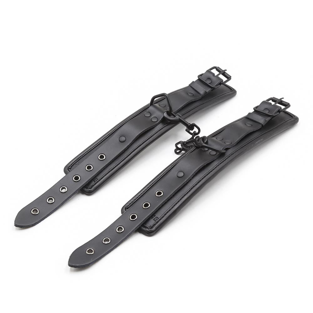 Menottes L en Cuir Véritable