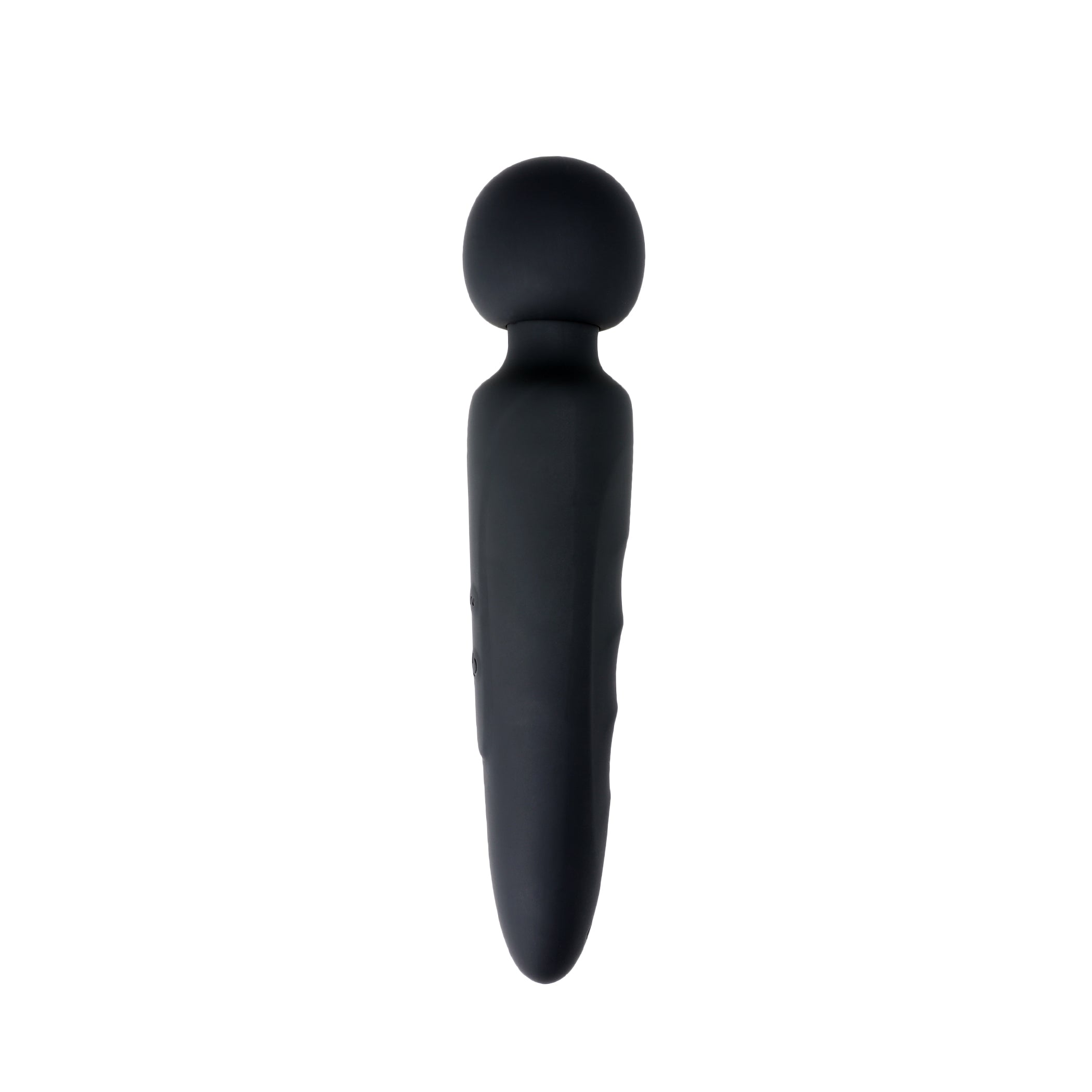 vibromasseur wand feroce noir avec tete large vue de profil