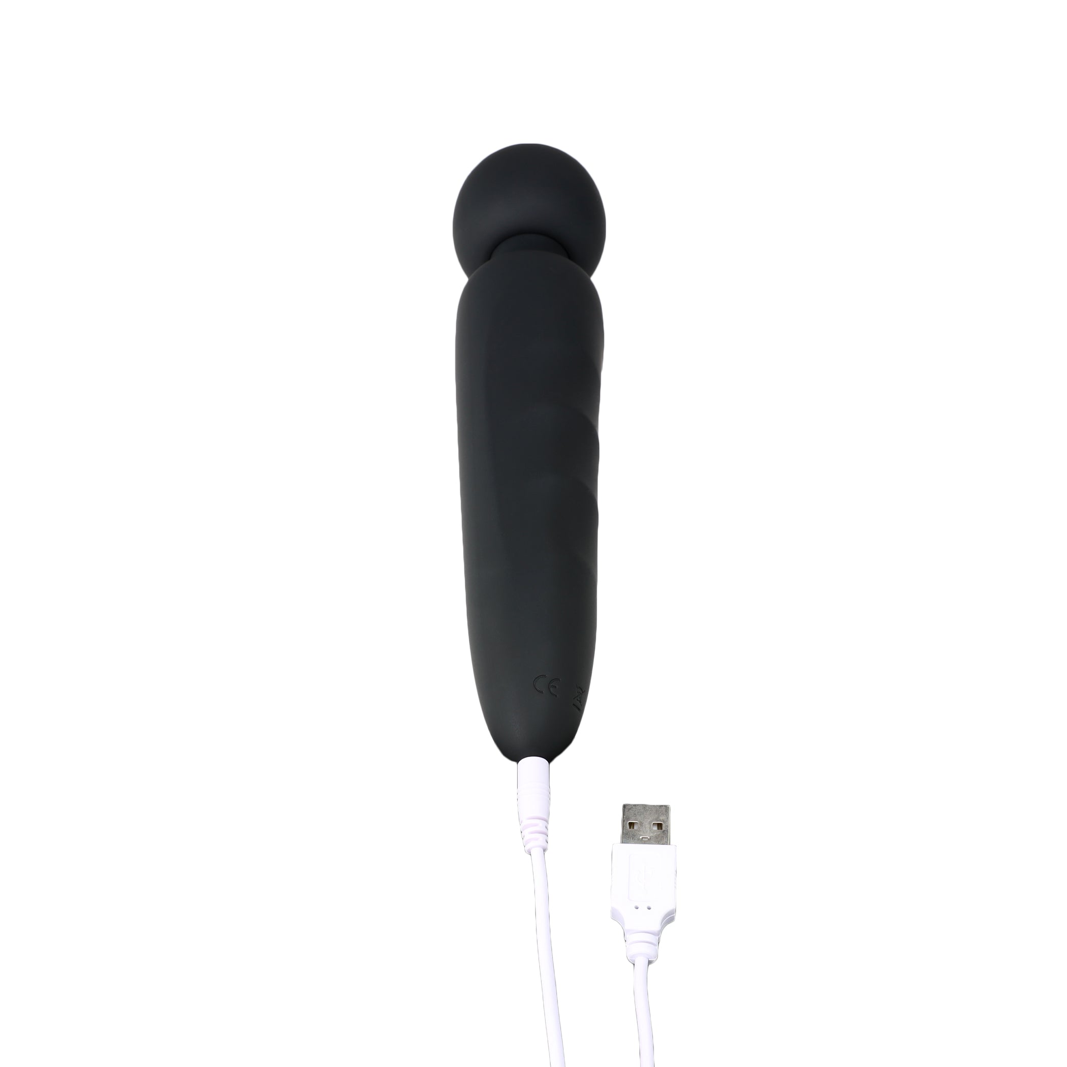 vibromasseur wand feroce noir en charge avec cable usb branche