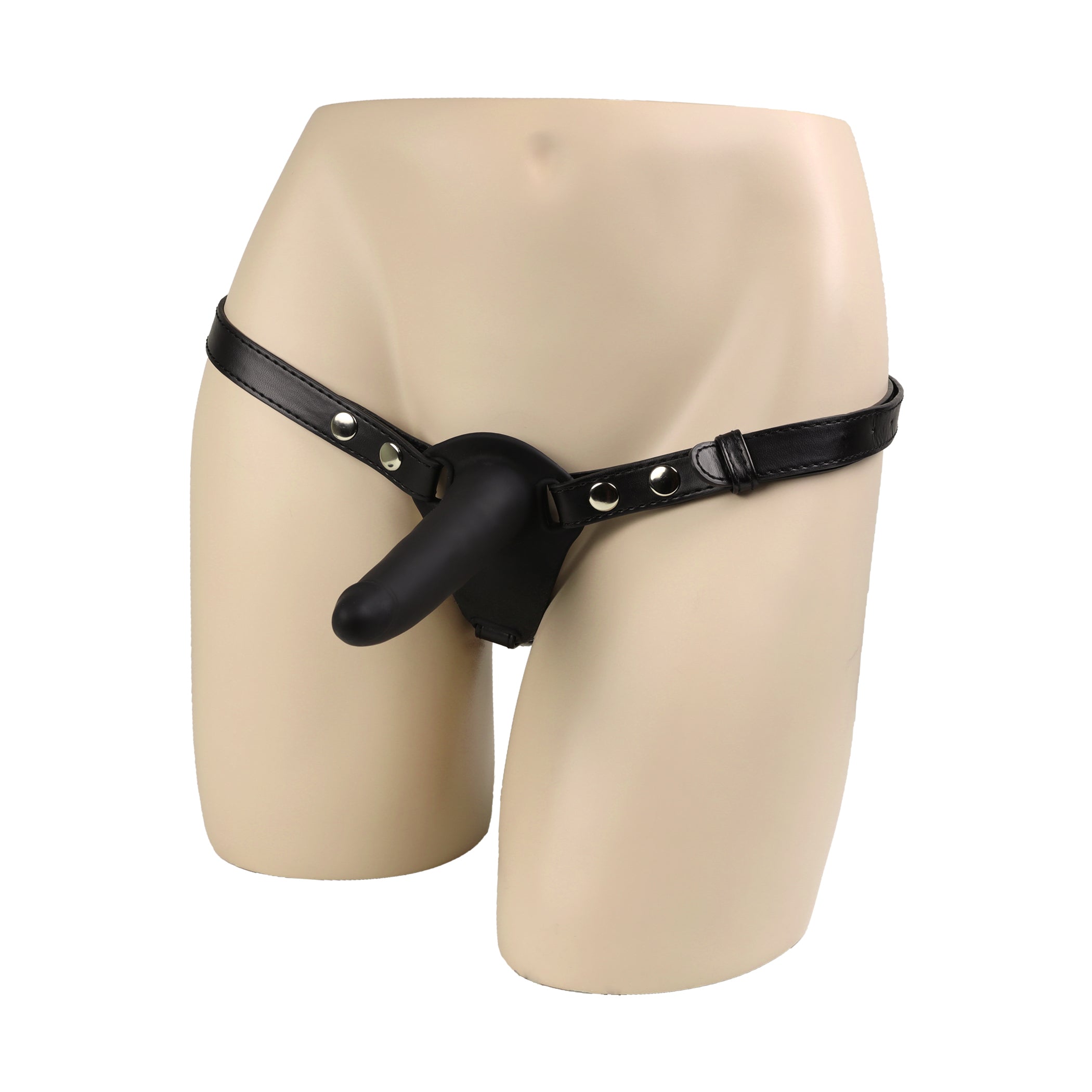 Gode ceinture vibrant Be Happy porté de face