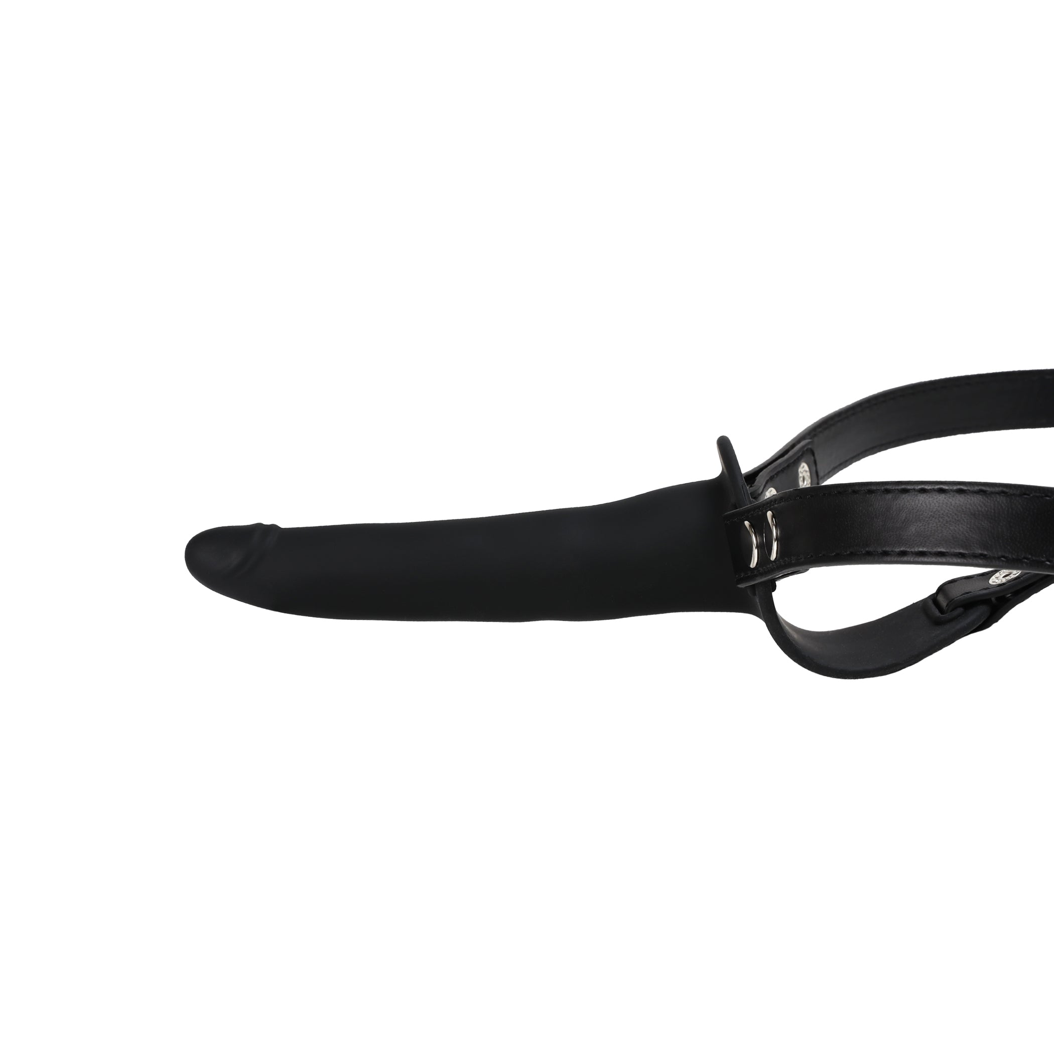Gode ceinture vibrant Be Happy avec harnais vu de côté