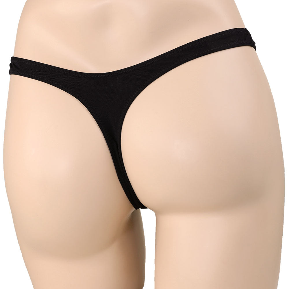 String Maillot Zoe Noir de Dos