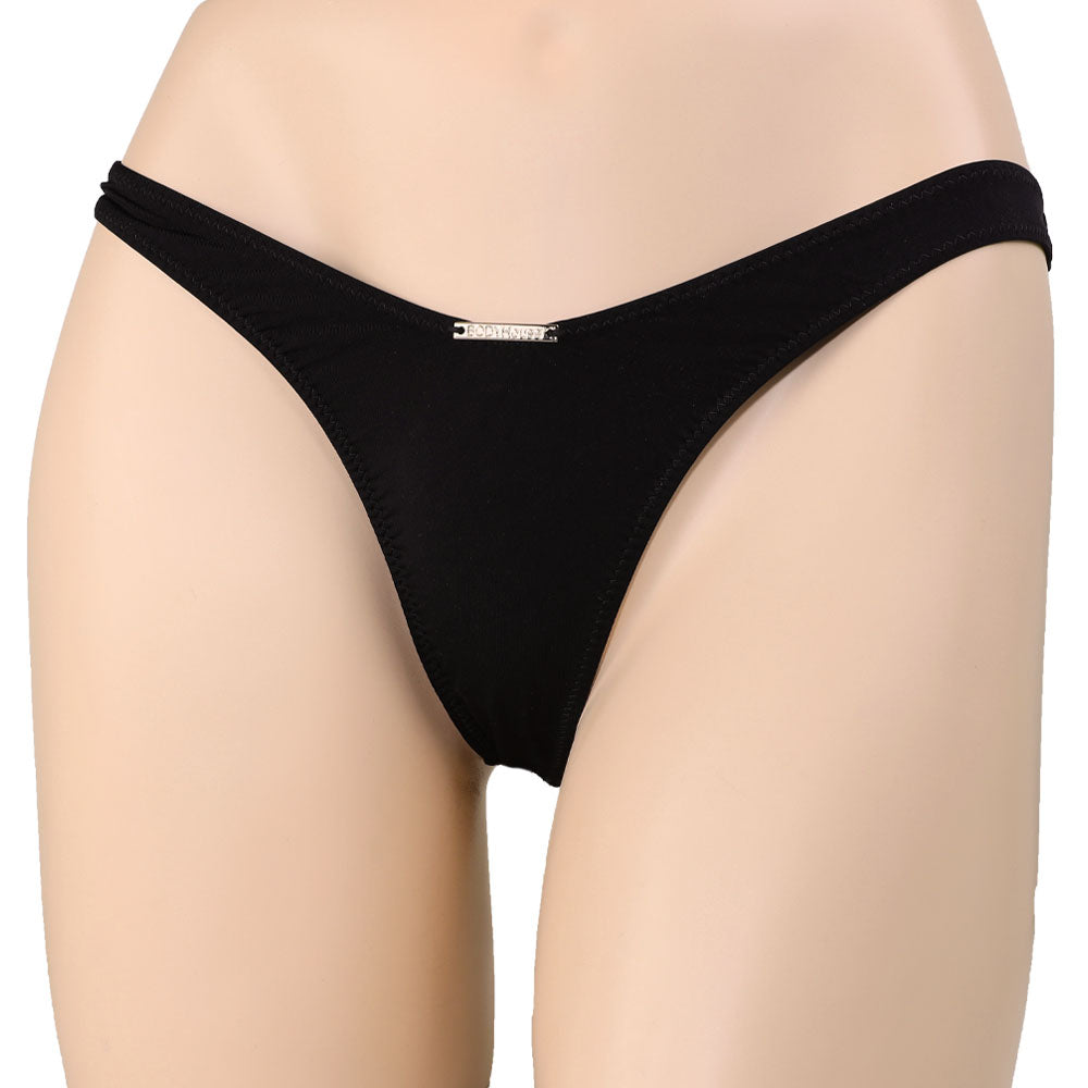 String Maillot Zoe Noir de Face