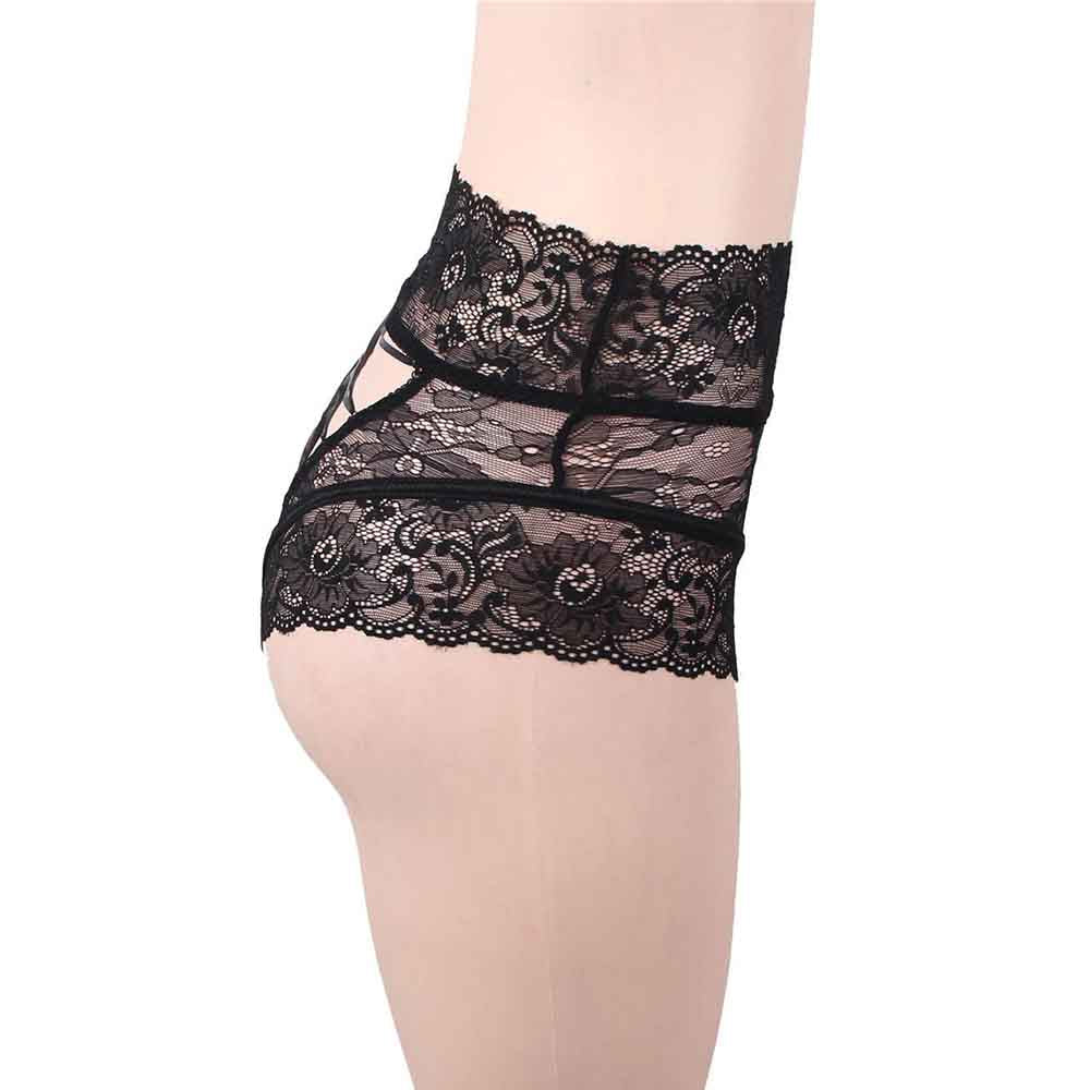 Culotte haute en dentelle Sensual Lingerie vue de profil