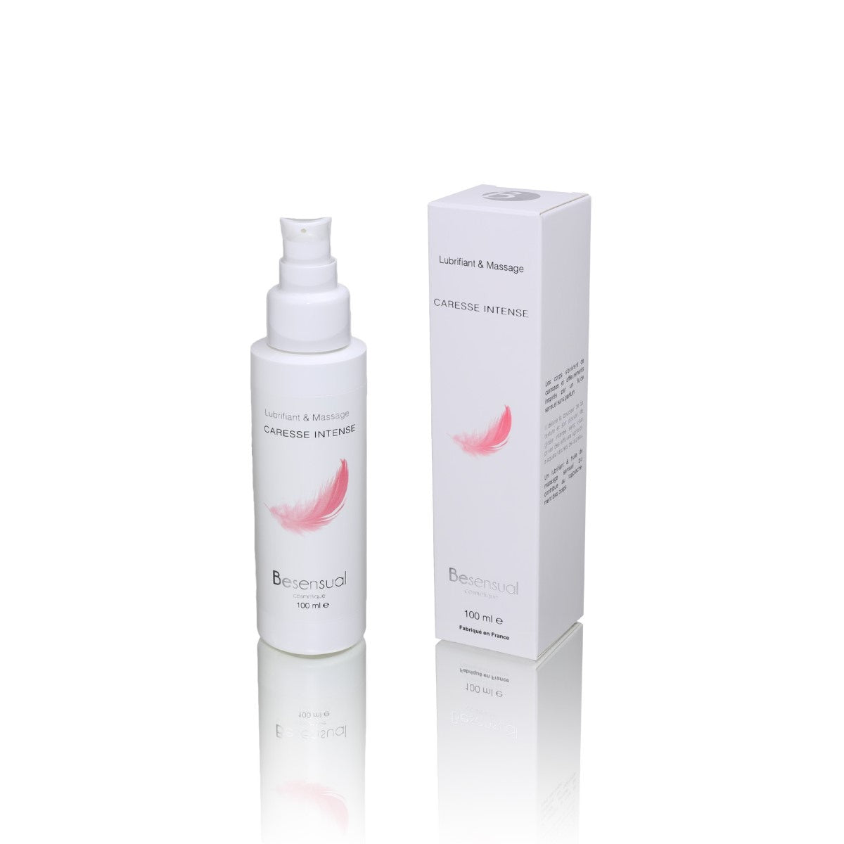Be Sensual Huile Siliconée Lubrifiant & Massage Neutre Caresse 100 mL Flacon et Packaging Vue de Face