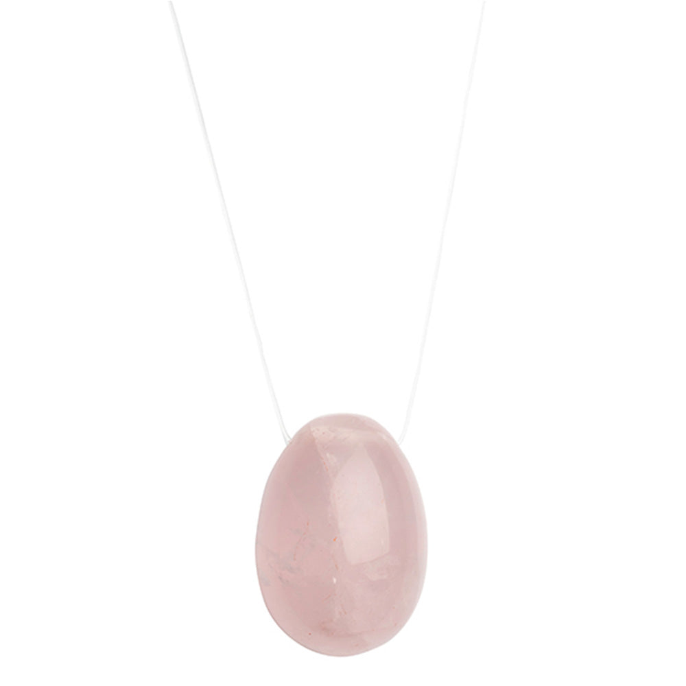 Oeuf de Yoni Quartz Rose en Collier