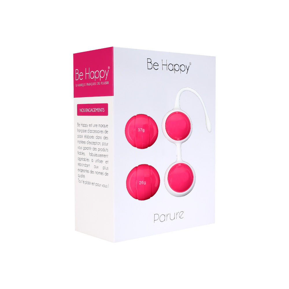 Boite Boules Parure de Geisha Rose - Sextoy pour le Périnée en Silicone - Be Happy