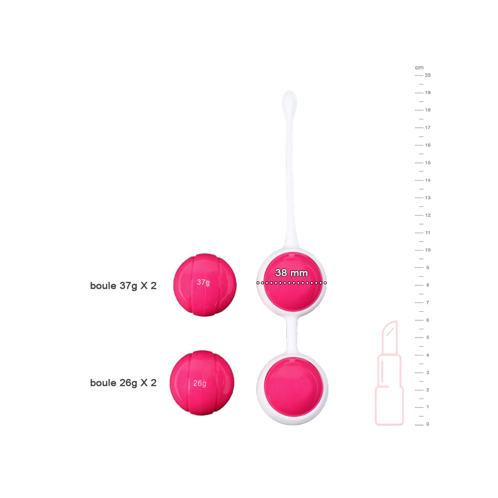 Boules Parure de Geisha Rose - Sextoy pour le Périnée en Silicone - Be Happy