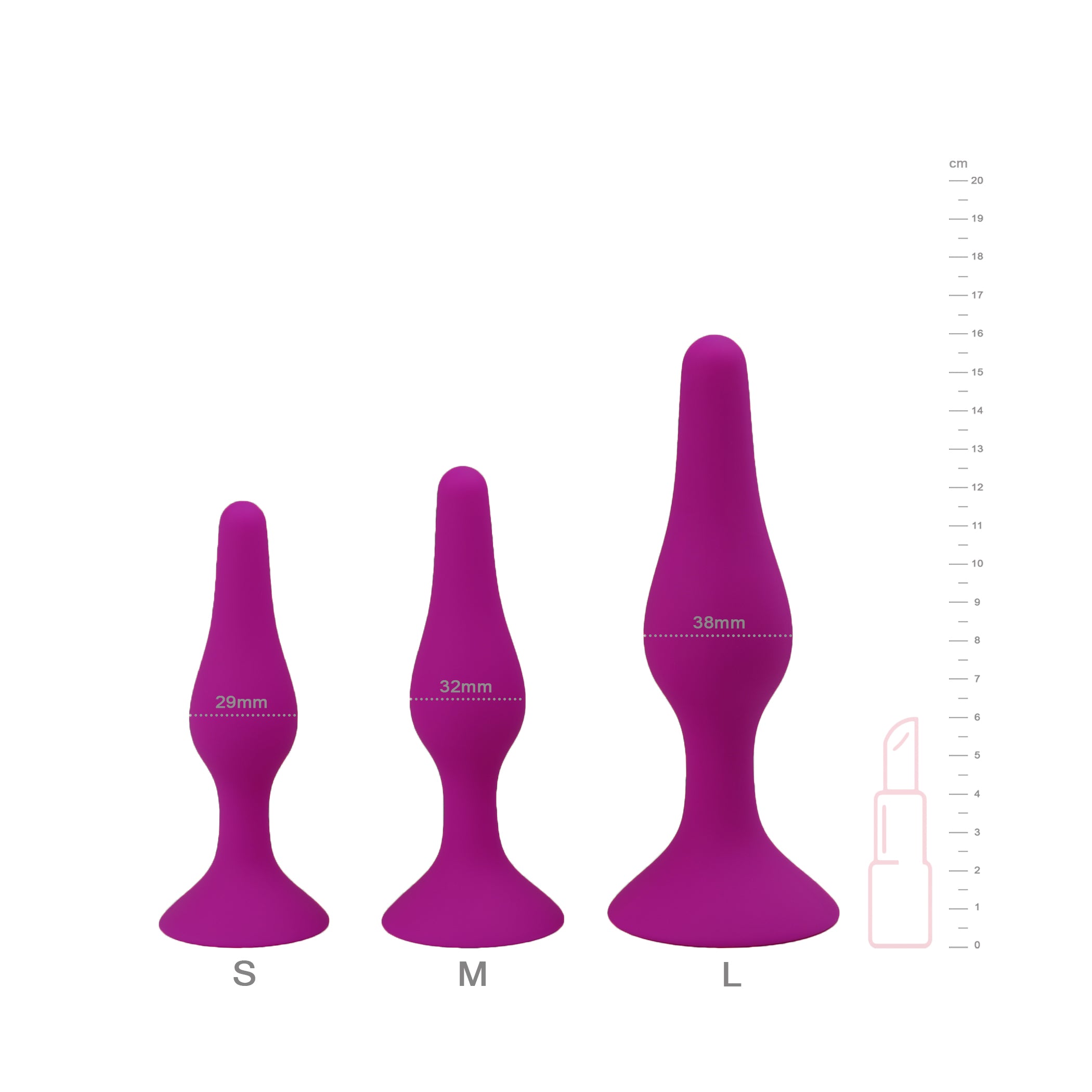plug anal tentation violet comparaison tailles