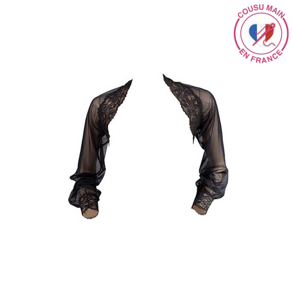 Boléro en lingerie fine réglisse de Luxxa