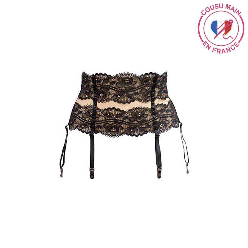 Serre taille avec portes-jarretelles Réglisse de Luxxa