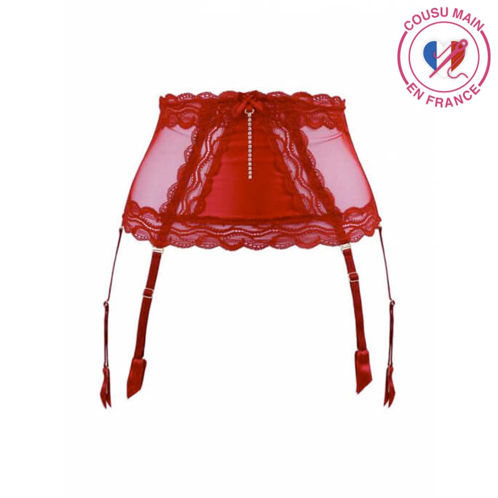 Serre Taille en dentelle Rouge - Collection Képi - Luxxa