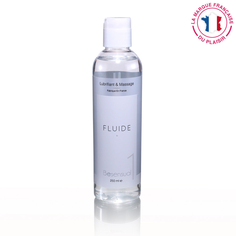 Be Sensual Lubrifiant Original Fluide Karité et Silicone Flacon Vue de face fond blanc