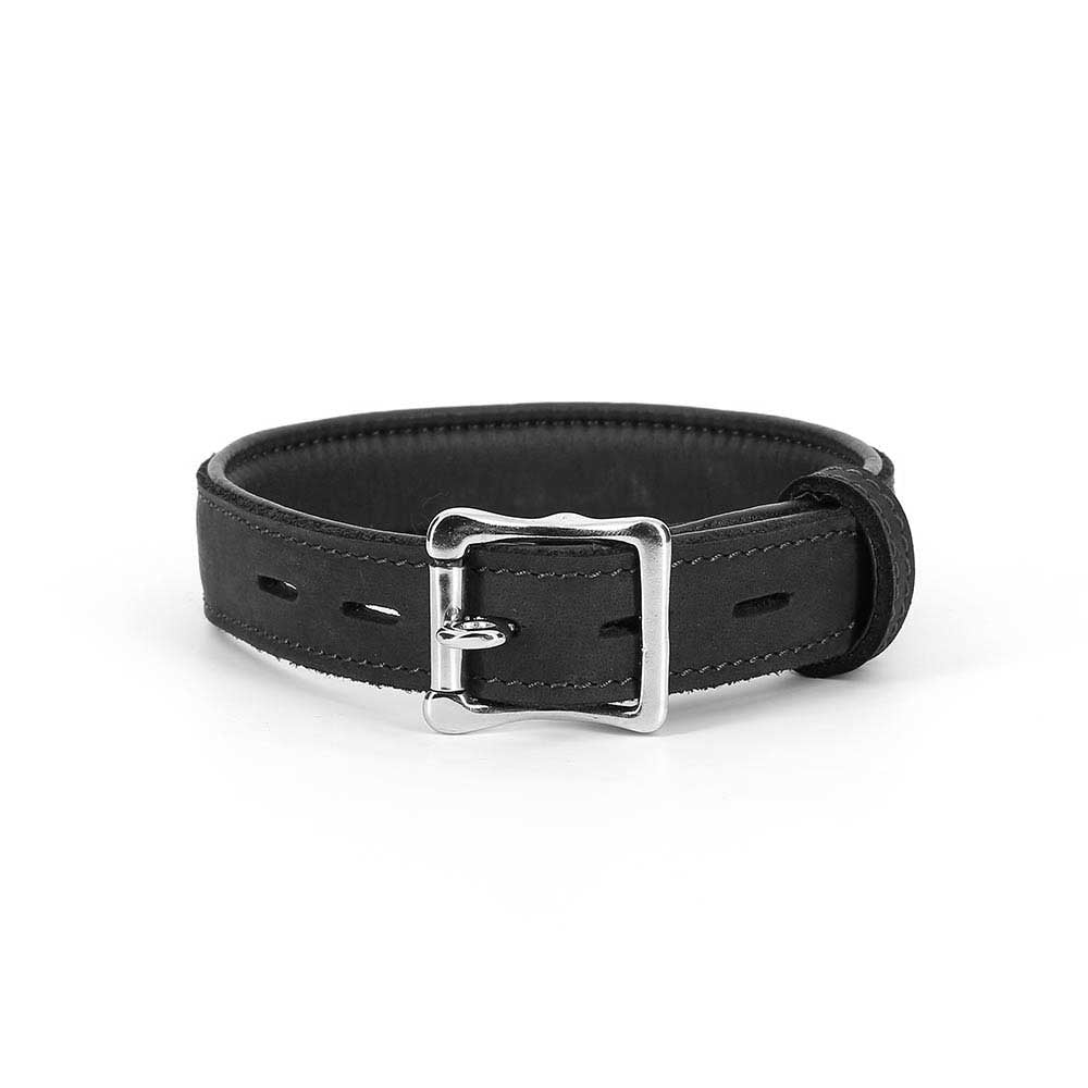 Collier Cuir Avec Crochet Argent - Be Bondage