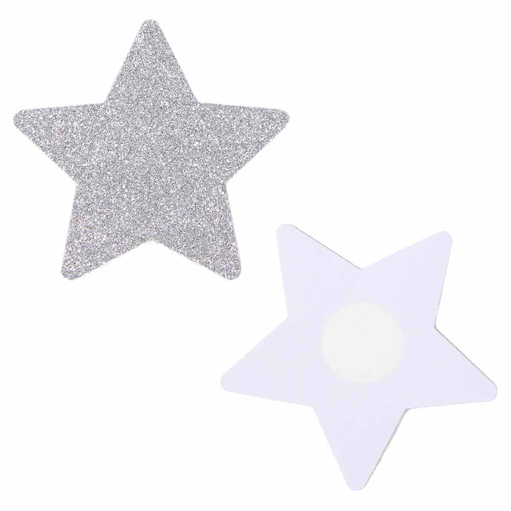 sensual lingerie cache tétons nippies paillettes étoiles argentées photo produit face dos