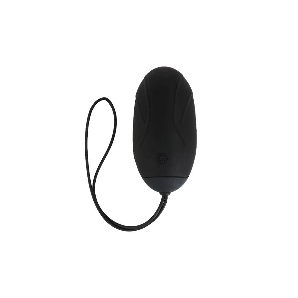 Be Happy Oeuf Vibrant Electrostimulation Voltage Télécommandé Silicone Noir Vue de Face Seul