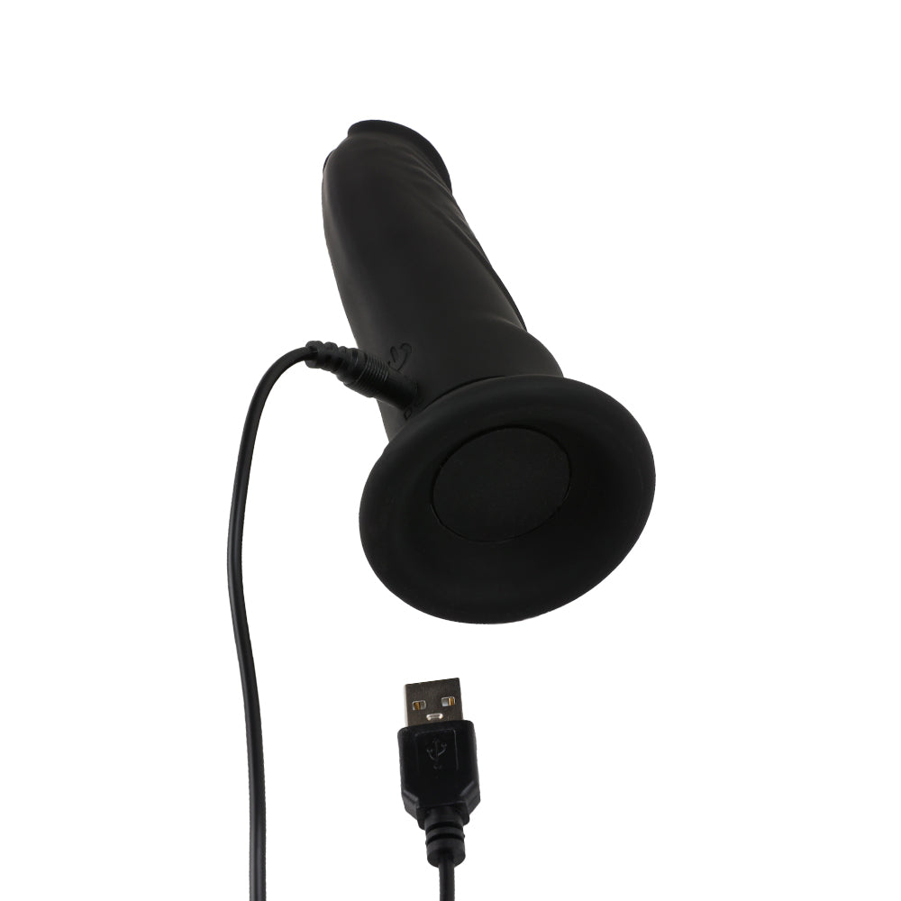 Branchement pour rechargement - Be Happy Vibromasseur Electrostimulation Réaliste Nervuré Silicone Noir