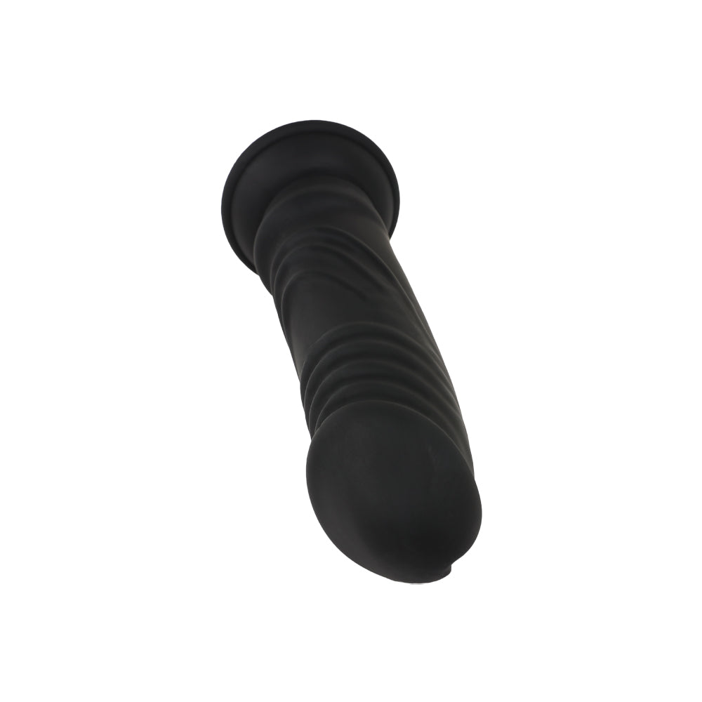 Be Happy Vibromasseur Electrostimulation Réaliste Nervuré Silicone Noir - Vue de haut
