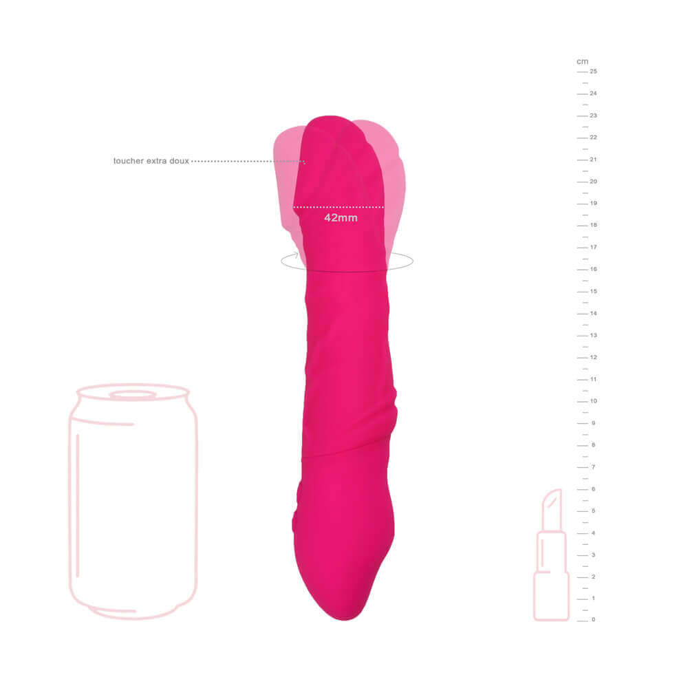 Vibromasseur Rotatif Enivrant Chair Be Happy - Version rose fluo