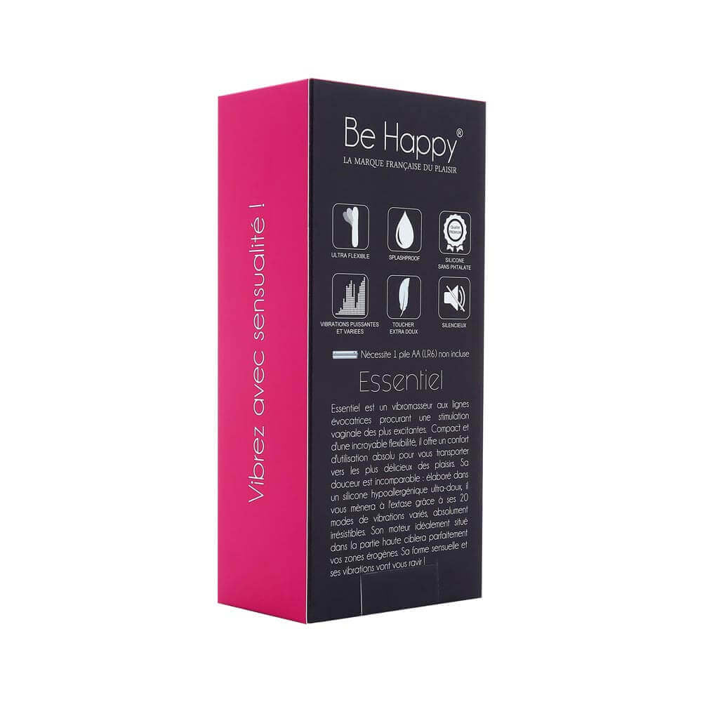 Vibromasseur Vaginal Essentiel Be Happy Rose dans sa boîte 2