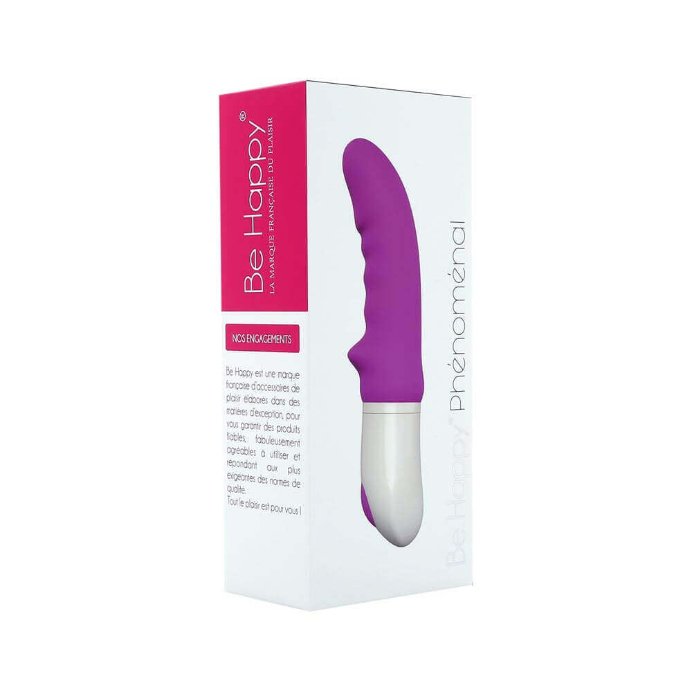 Vibromasseur Phénoménal Be Happy violet dans sa boîte