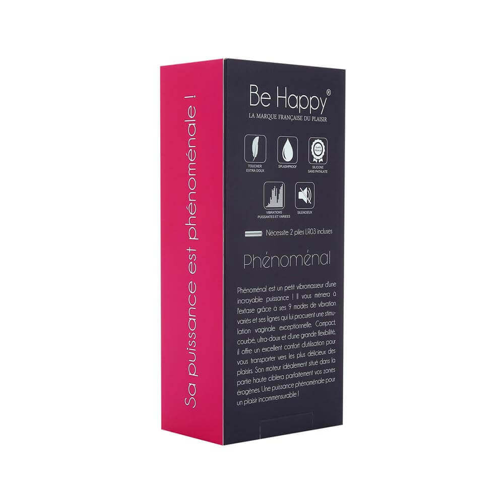 Vibromasseur Phénoménal Be Happy violet boîte de dos