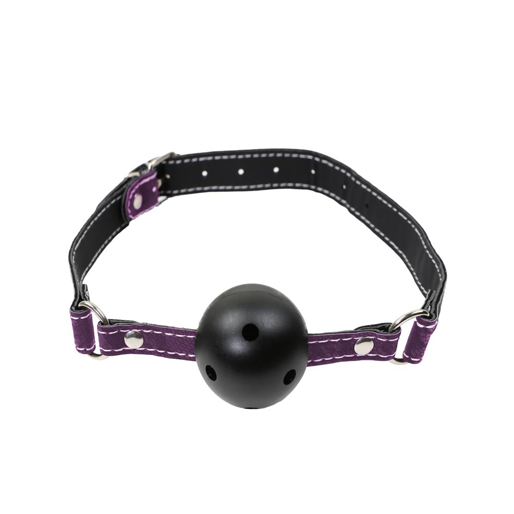 Be Bondage Coffret Fetish Kit Complet BDSM Soft Violet 9 accessoires Bâillon Vue de Face