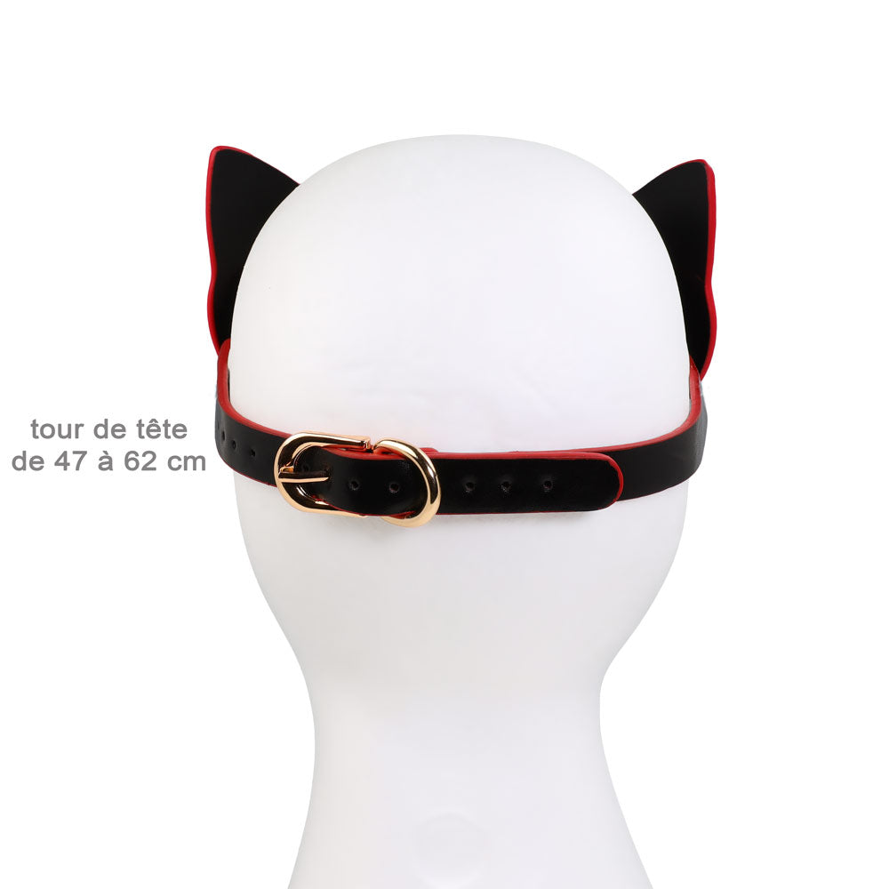Masque chat Be Bondage de dos avec dimensions