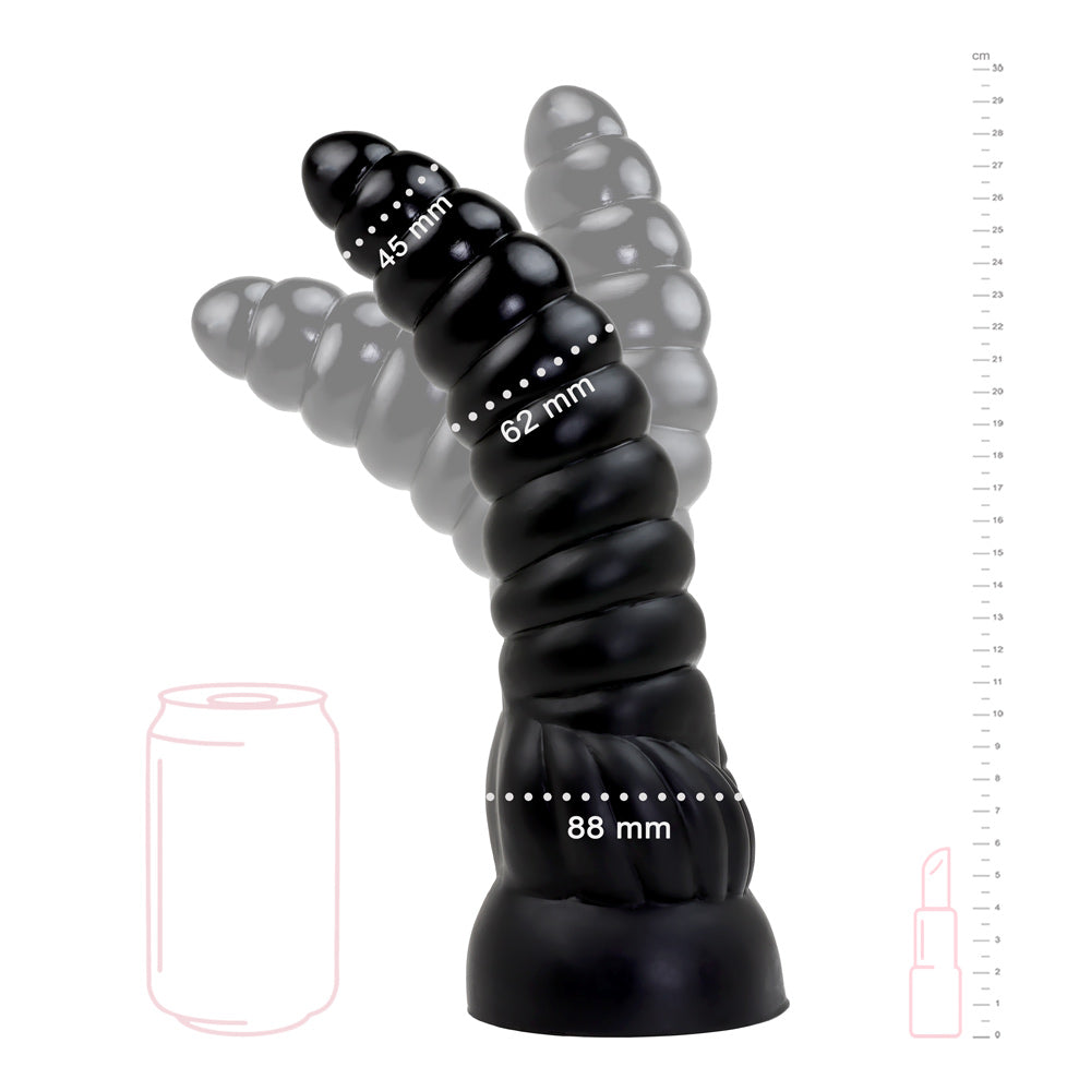 Plug Pearl Butt Noir - Vue technique - Be Bondage
