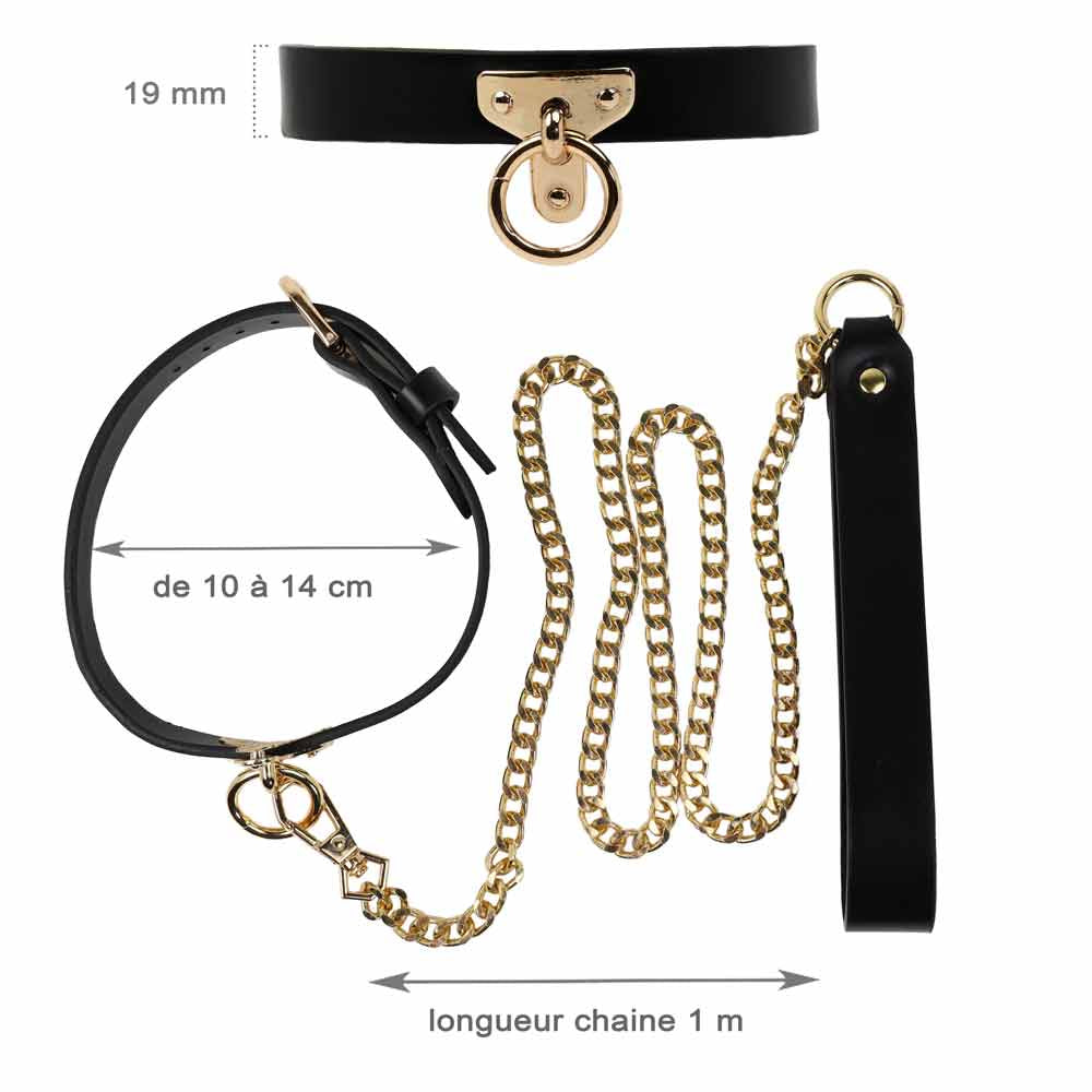 Laisse chaîne Be Bondage avec dimensions