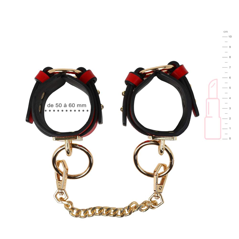 Menottes poignets Be Bondage avec dimensions