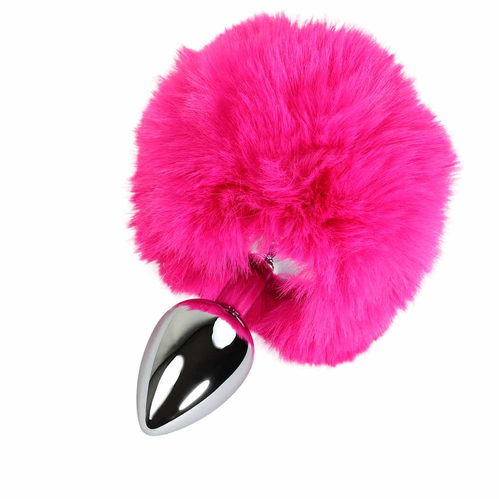 Plug Pompon Rose Fluo - Vue Horizontale - Steel Lonvin U
