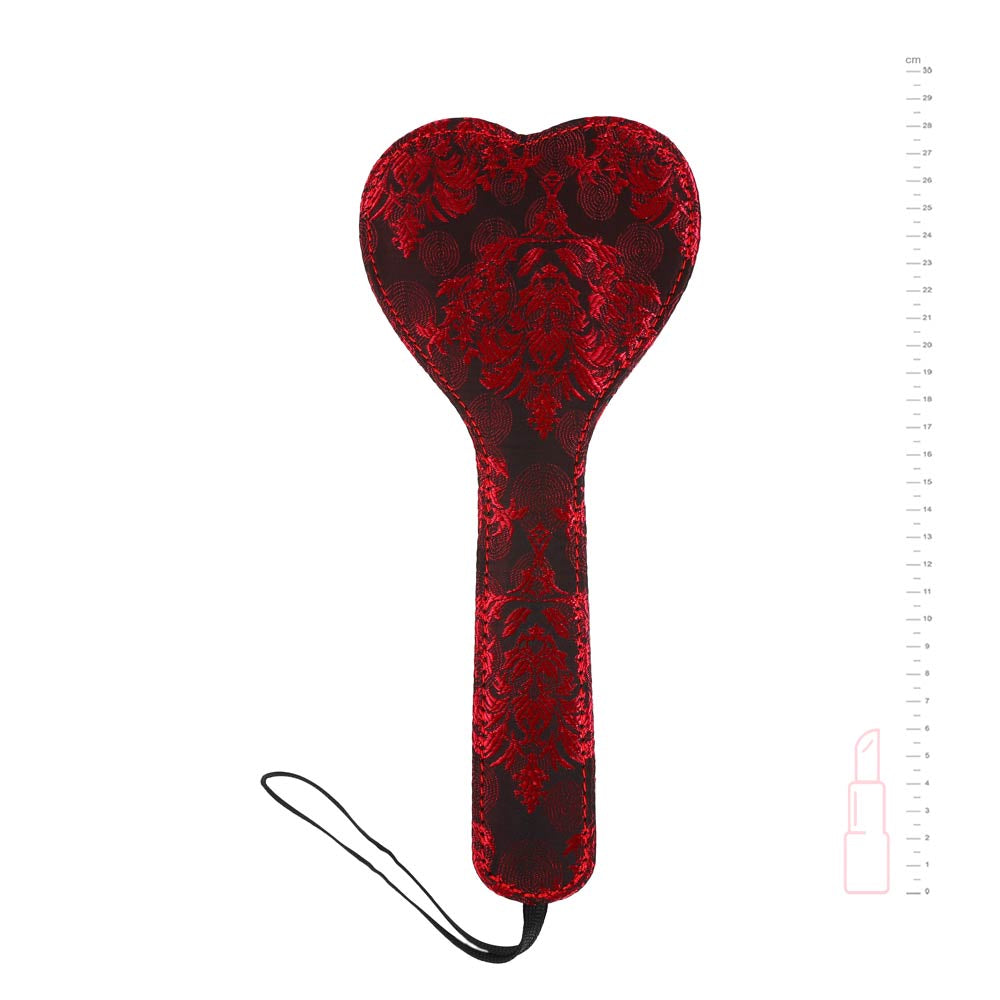 Paddle Coeur Dentelle - Vue Technique - Be Bondage