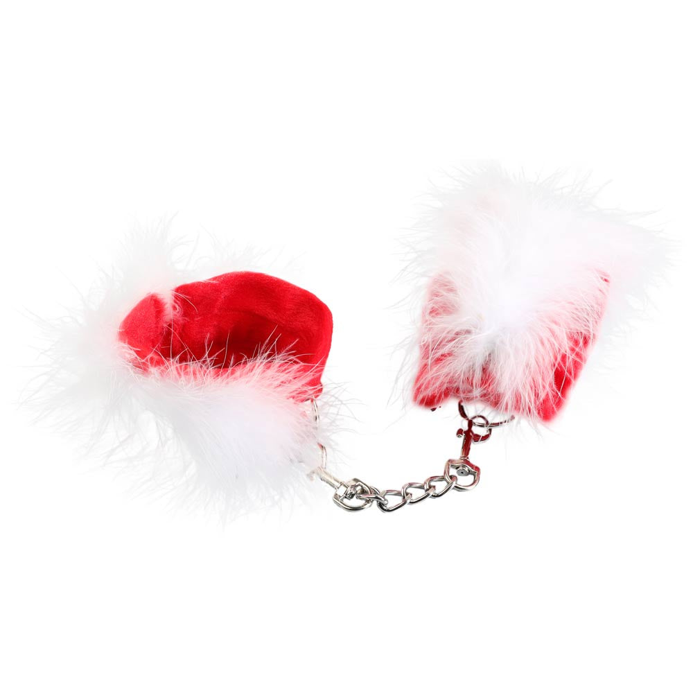 Menottes Frou Frou Pieds Bicolore - Vue Complète - Be Bondage
