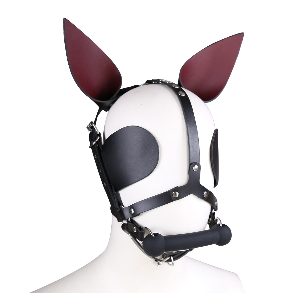 Masque Terrier BDSM Cuir - Vue Latérale Droite - Be Bondage