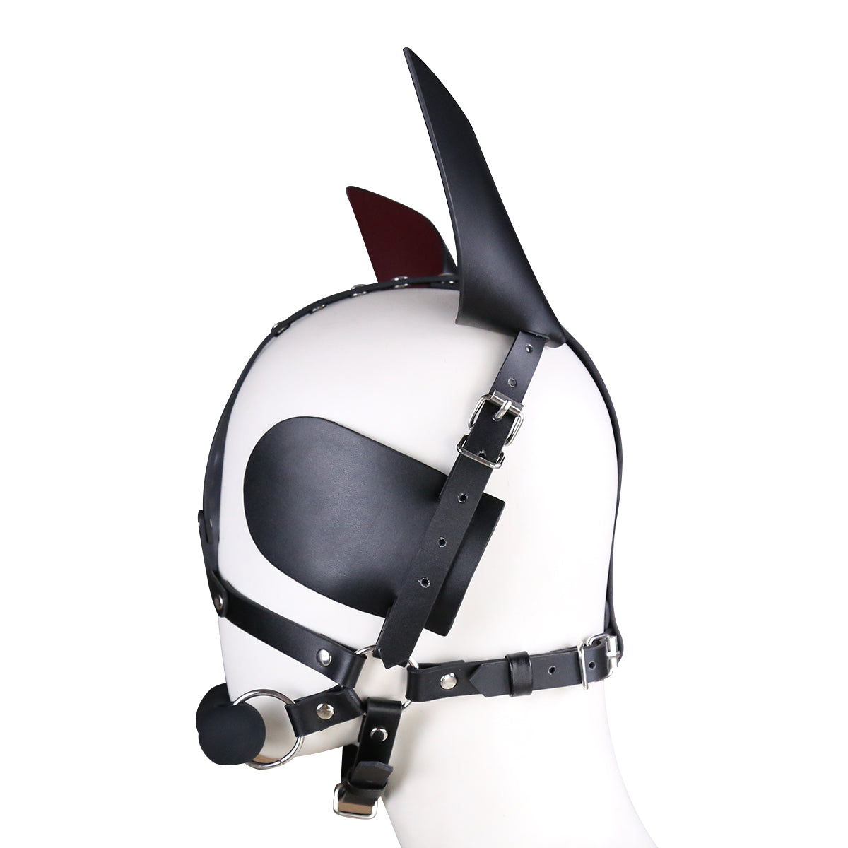 Masque Terrier BDSM Cuir - Vue Profil - Be Bondage