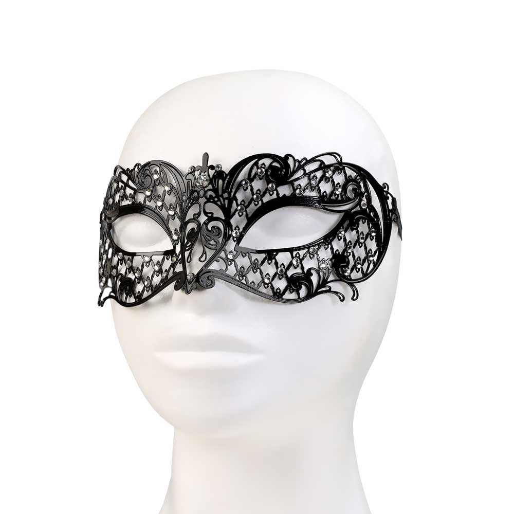 Masque vénitien Artémis Be Bondage porté de profil