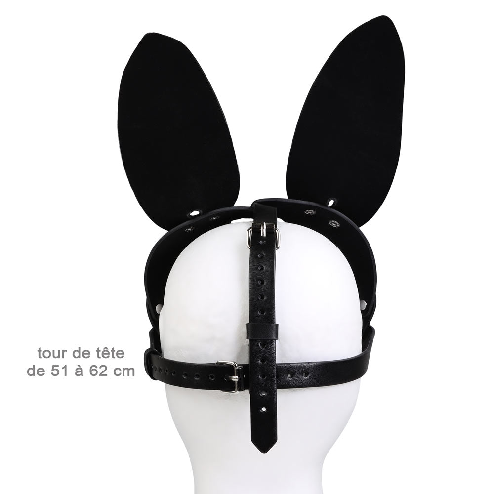 Masque Lapin Longues Oreilles - Vue de Dos - Be Bondage