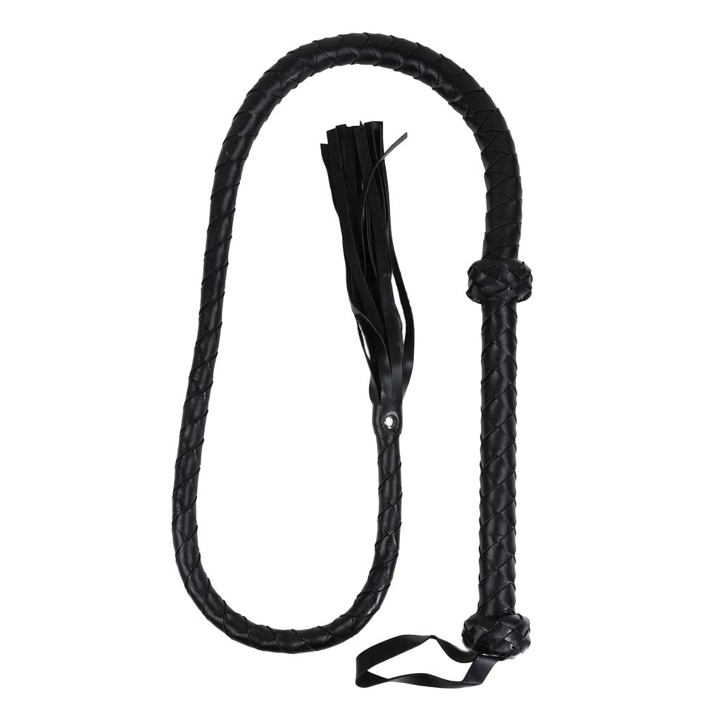 Fouet Arabe Tressé Long BDSM Hard - Vue de Face - Be Bondage