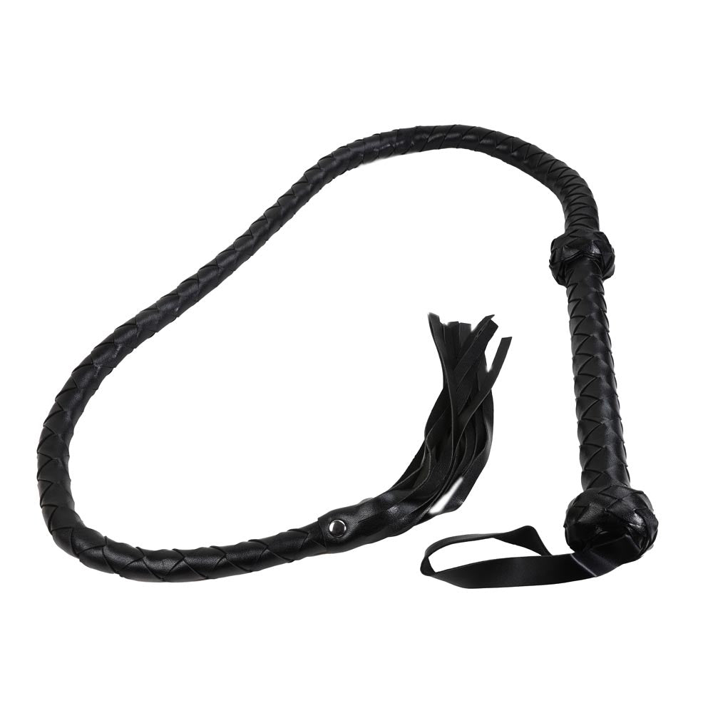 Fouet Arabe Tressé Long BDSM Hard - Vue Déployée - Be Bondage