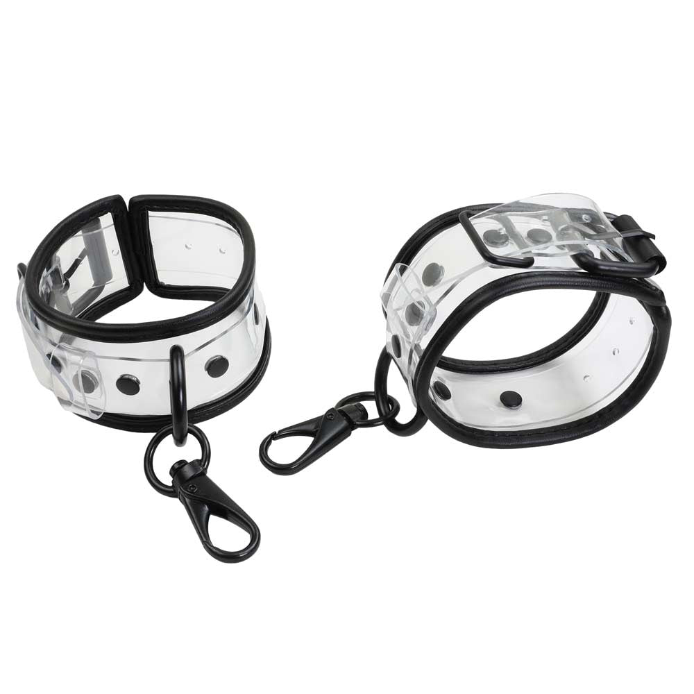 Menottes Transparentes Pieds - Vue Complète - Be Bondage