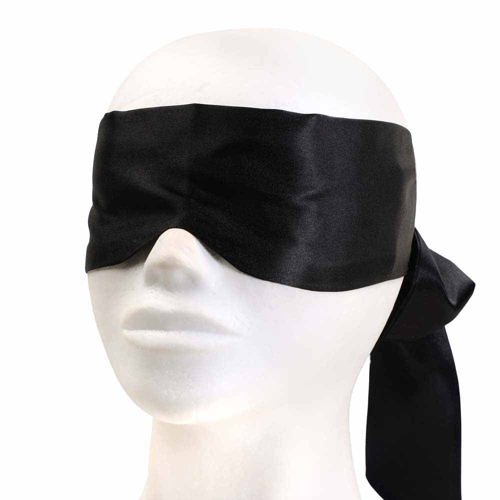 Bandeau couture nez en satin - Accessoire SM de luxe - Be Bondage - vue de côté