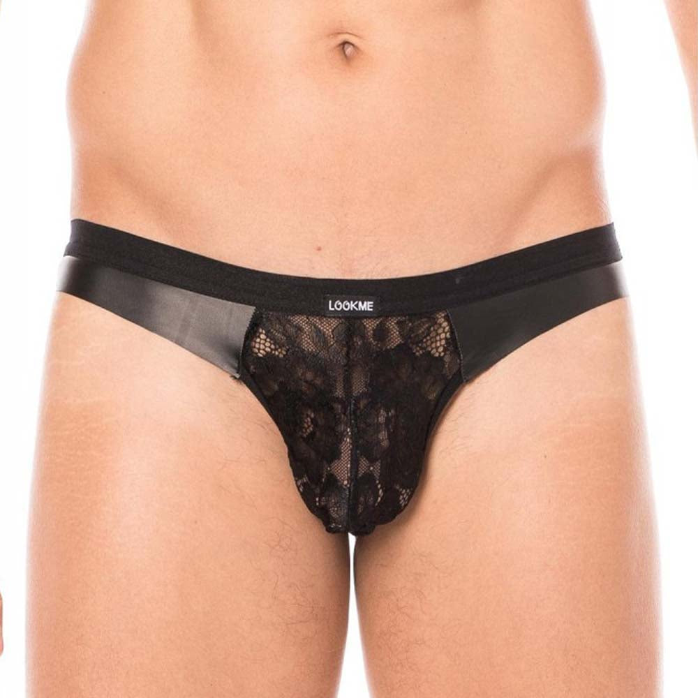 Jockstrap Dark Sun noir porté de face