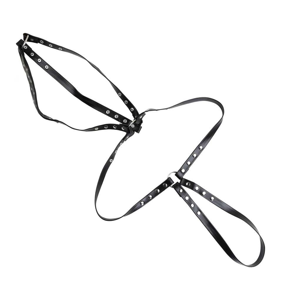 Harnais Noir Femme - Vue Complète - Be Bondage