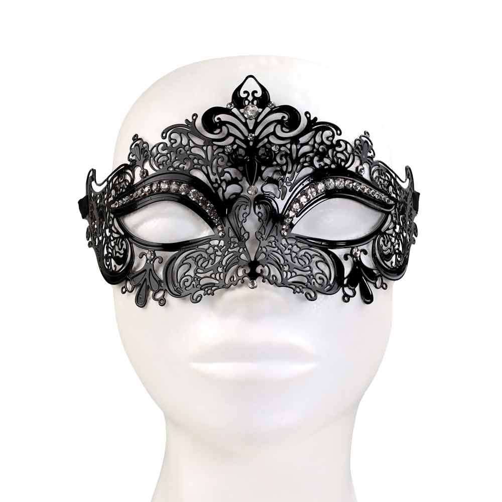 Masque Vénitien Fleur de Lys - Vue de Face Mannequin - Be Bondage