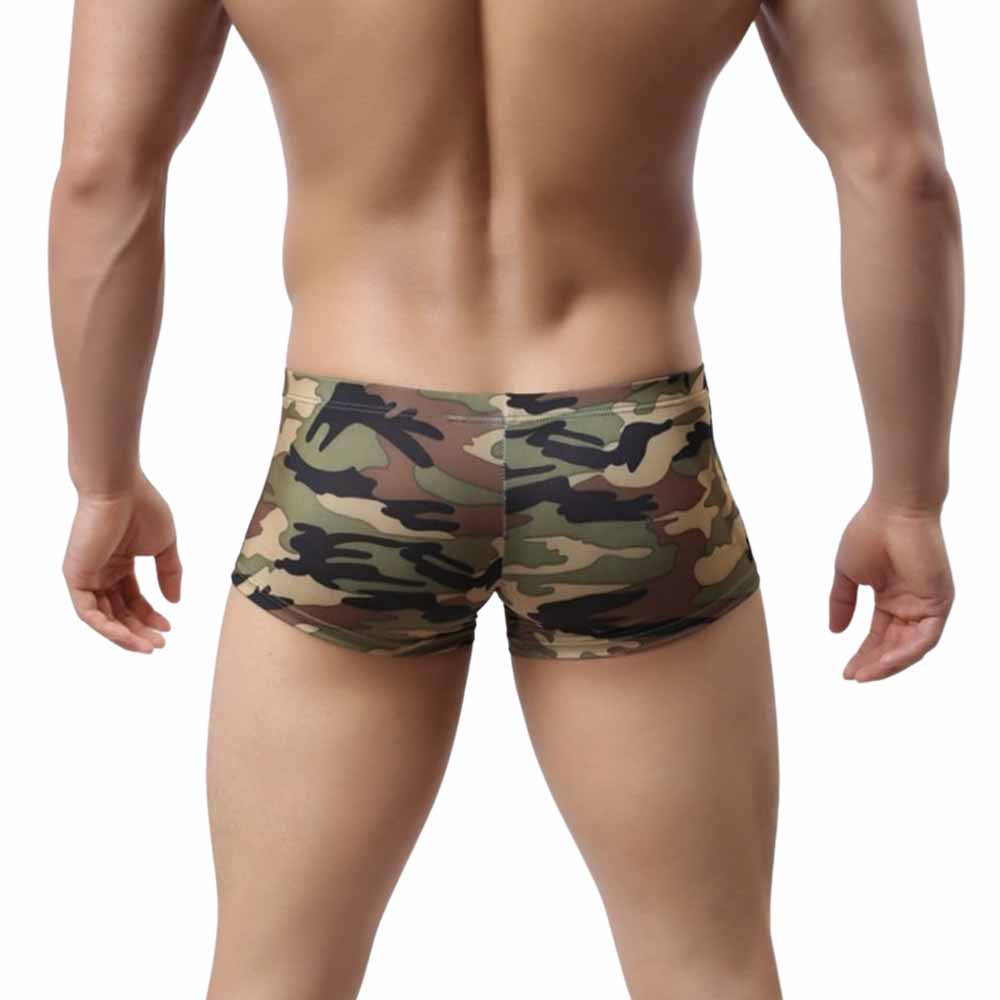 Boxer homme Gérald - Imprimé militaire - vue de derrière - Bellyfashion