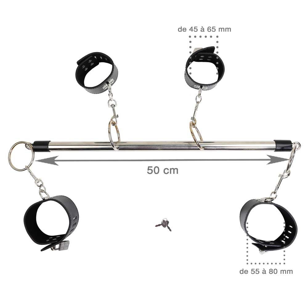 Barre de contrainte avec menottes dimensions