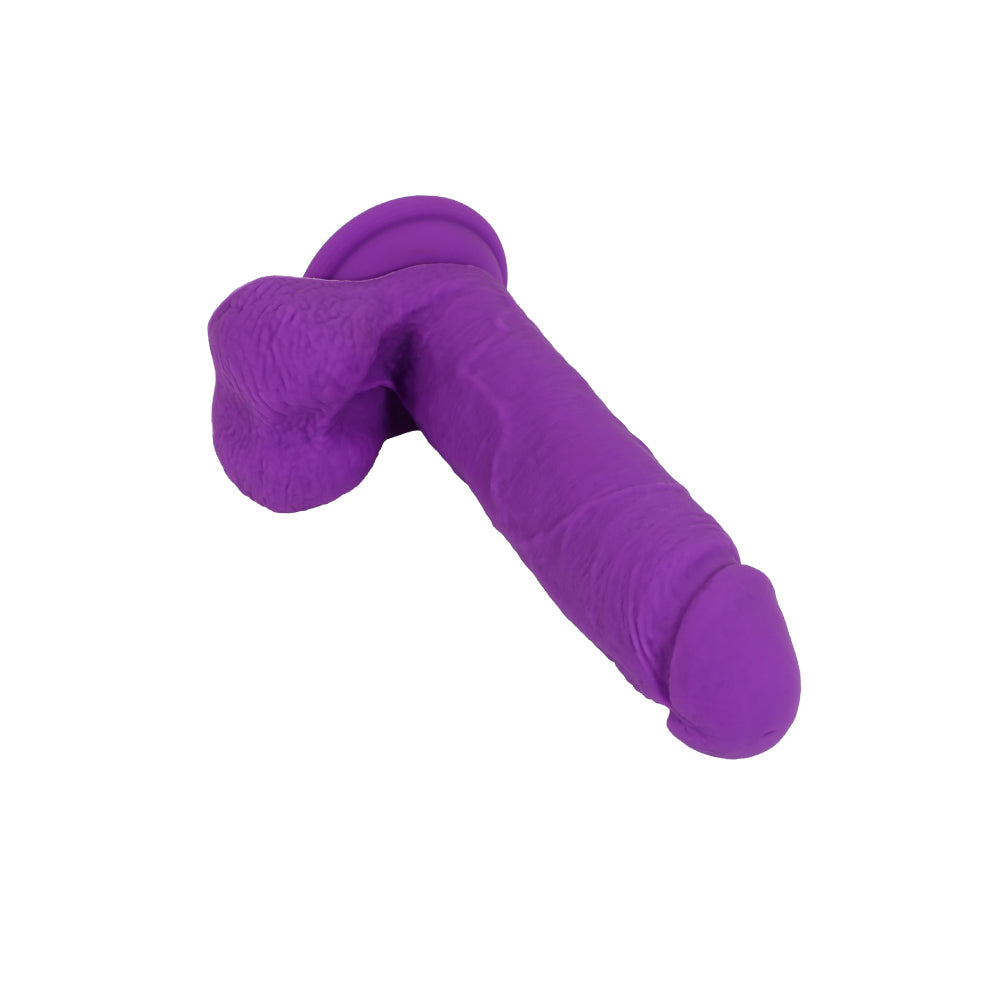Be Happy Gode Ventouse Vibrant Effervescent Reliefs Réalistes Silicone Rose Télécommandé Vue de Face