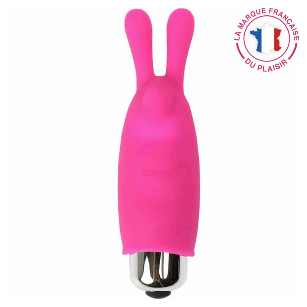 Be happy-stimulateur clitoridien de poche en silicone rose avec bullet- vue de face