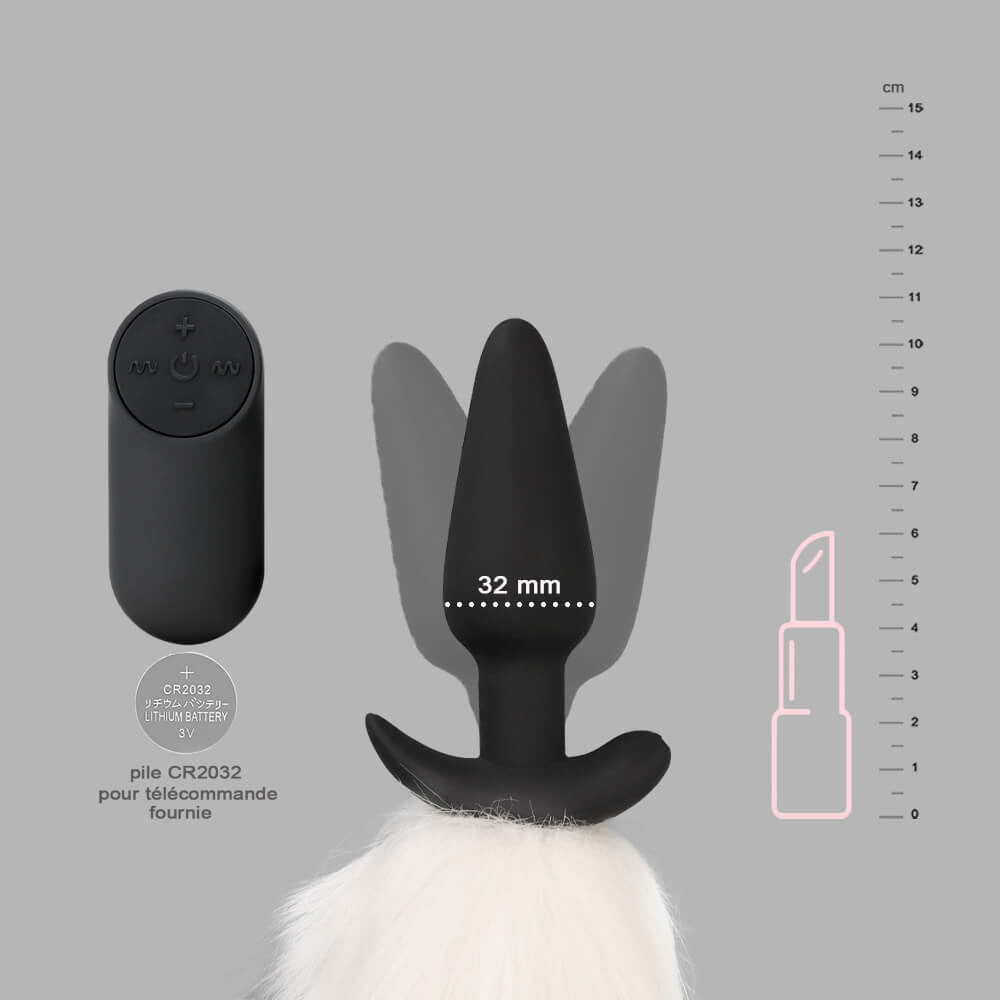 Plug noir avec un diamètre de 3,5 cm